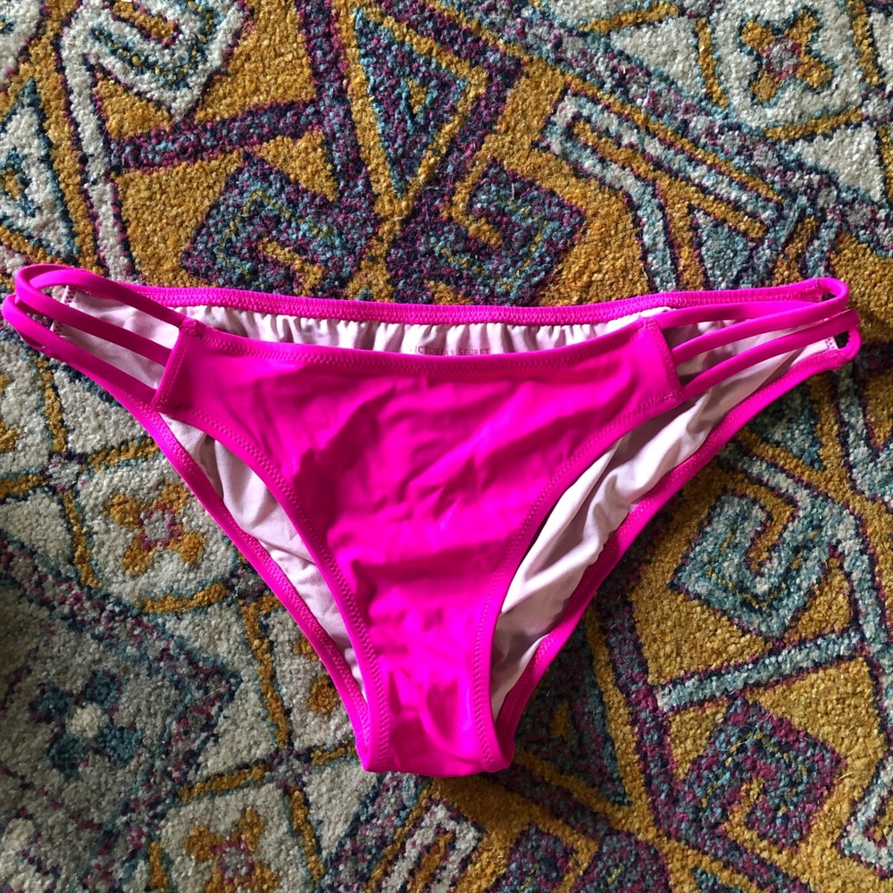 Victoria's secret hot pink bathing suit bottoms